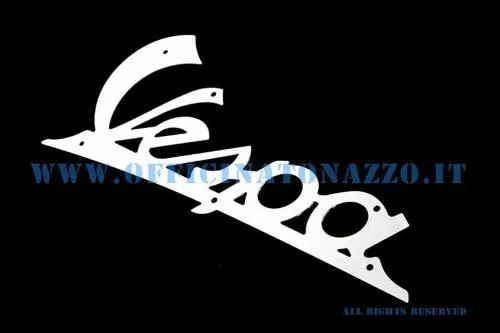 Targhetta anteriore "Vespa" in allumino non lucidato per Vespa V15 - VL1>2 - 125 49'