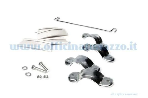 Set staffe specchietto SIP 61089100 a morsetto, destra e sinistra con asta di unione, per manubri Vespa GS compatibili.
