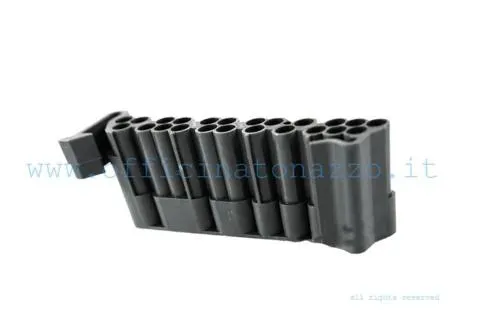 Connettore multiplo Grabor 21606100, riferimento Piaggio 216061, per cablaggi Vespa PX E Lusso/Arcobaleno e PK compatibili.