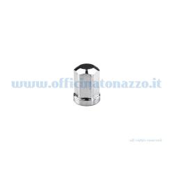 kit dado ruota cromato M8 - chiave 12 con rondelle per fissaggio cerchio tubeless (Pz 5)