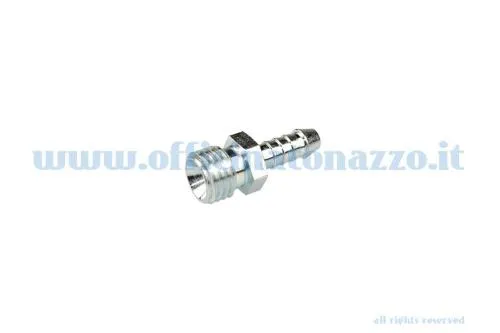Raccordo Polini 20000001 in ottone per linea benzina o depressione. Per pompe e impianti Vespa compatibili, dopo verifica di filettatura e tubo.