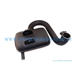 Marmitta completa SITO 0231 in acciaio per Vespa PX 80, 125 e 150, verniciata nera, con paracalore PA66 e omologazione ePass per i Type previsti.