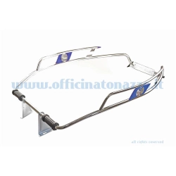 Salvascocca cromato con logo BLU per cofani Vespa GT - GTR - Rally - GL