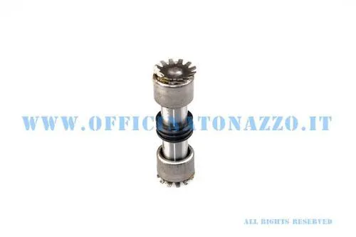 Kit revisione braccio oscillante per forcelle Vespa P-PX con asse ruota da 16 mm: perno 12 x 50 mm, cuscinetti da 18 mm, O-ring e fermi.