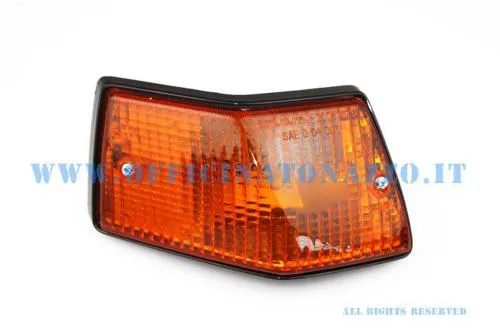 Indicatore posteriore sinistro originale Piaggio 230338 per Vespa PX, PE, Arcobaleno e T5. Gemma arancione, portalampada BA15s e lampadina esclusa.