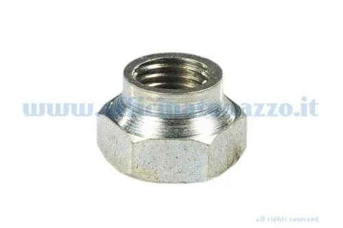 Dado CIF 78110000 alto 13 mm, chiave 19 mm, per tamburo anteriore Vespa P e PX prima serie con asse da 16 mm.