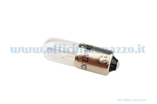 Lampadina a incandescenza 12 V 4 W con attacco BA9s e corpo da 22x9 mm. Per posizione o strumentazione Vespa con portalampada compatibile.
