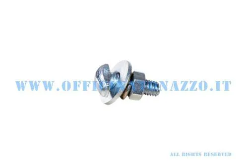 Vite a T zincata LE3900 completa di dado e rondelle per fissaggio parafango Vespa GT, GTR, GL, Sprint, GS 160 e SS 180 compatibili.