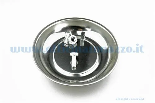 Scodella magnetica Buzzetti BU0546 Ø150 mm in acciaio inox, peso 560 g e base gommata antiscivolo per viti, dadi e minuteria d'officina.