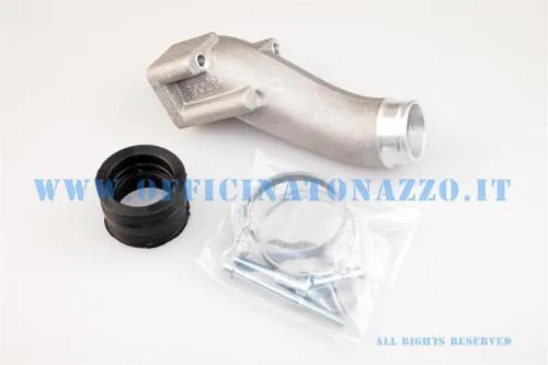 Colector de admisión Polini de 28 mm con conexión de 2 orificios y acoplamiento elástico para Vespa 50 - Primavera - ET3