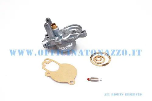 Coperchio vaschetta Pinasco con passaggi maggiorati e spillo ammortizzato per carburatori Dell'Orto e Spaco SI20-SI24 Vespa.