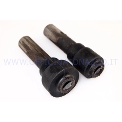 Coppia di silent block traversa motore per Vespa PX 80-150, Sprint, GT, GTR, TS, GL, VNB, VBA e VBB. Ricambio anteriore in gomma e metallo.