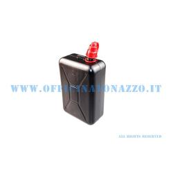 Tanica in plastica benzina capacità 2 lt con prolunga integrata.