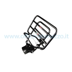 Portapacchi FACO 0228 nero con ribaltina per Vespa 50 N, L, R e Special, 125 Primavera ed ET3. Struttura in ferro Made in Italy.