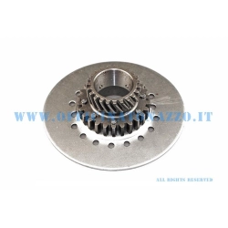Pignone DRT Z23 elicoidale per frizione Vespa a 7 molle, flangia 107 mm. Ingrana con corone Piaggio Z67-Z68 e DRT Z65.