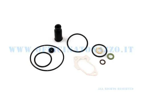 Kit guarnizioni CIF 11622 per carburatori Dell'Orto SHB 16/10 e 16/16 delle Vespa 50 compatibili. Per ripristinare le tenute.