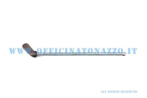 Asta comando rubinetto benzina da 200 mm con impugnatura grigia in plastica per Vespa 50, 90, 125 Nuova, Primavera ed ET3 compatibili.
