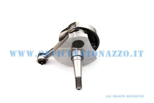 Albero motore anticipato Pinasco 25080901, corsa 57 mm e cono 17 mm per Vespa VNB, VBA, VBB, GL, GT, GTR, Super, TS e Sprint.