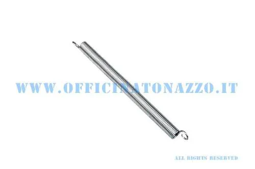 Molla MV0500 per trattenere la busta attrezzi nel bauletto Vespa, profilo tipo Piaggio 012218. Verificare curve e punti di aggancio.