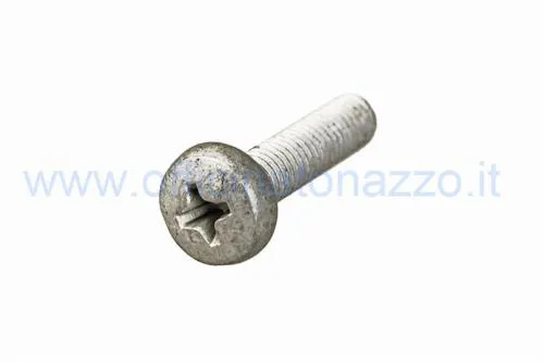 Vite originale Piaggio 015856 M5x21 mm con testa cilindrica a croce e passo 0,8. Verificare il riferimento nell'esploso del veicolo.