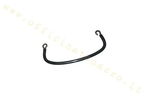 Maniglia dritta NISA 1396.24 blu con occhielli e interasse 24 cm, per selle monoposto Vespa compatibili.