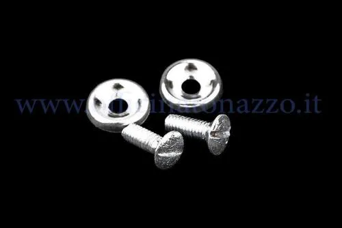 Screw and dome washer for fixing headlight ring nut for Vespa VNB - VBB - VNA - GL - SPRINT - GT (2 pcs)