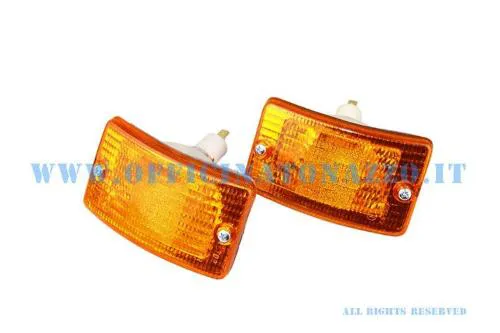 Pair of orange front turn signals for Vespa PK XL- FL2