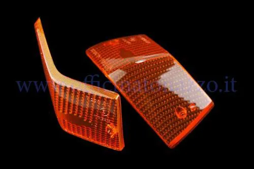 Coppia gemme arancioni CIF 1729-OR per frecce posteriori Vespa P125-150X, PX/PE 125-200, Arcobaleno e T5; rif. 196898/196899.