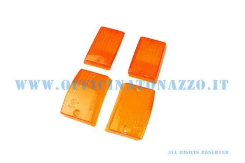 Set Bosatta BOBT004 con 4 corpi luminosi arancioni RP 277 e RP 278 per Vespa PK 50-125 compatibili. Non adatto alla serie PK XL.