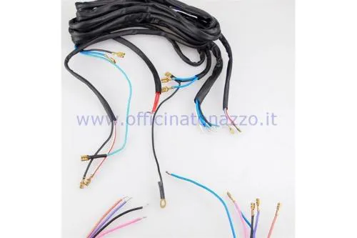 Cablaggio SIP per conversione Vespa a 12 V AC con accensione Ducati, luci abbagliante, anabbagliante e stop, senza batteria né frecce.