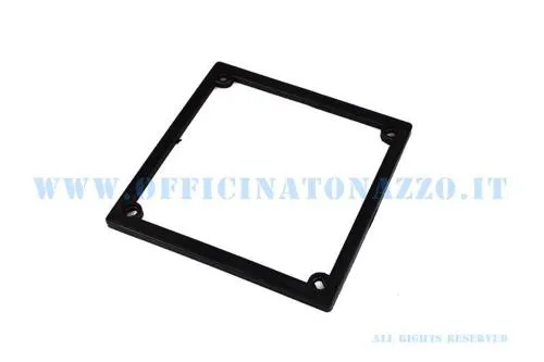 Black plastic Vespa licence plate frame for old model plates