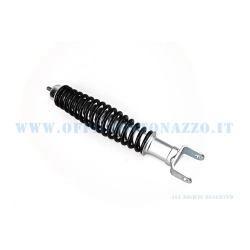 Ammortizzatore posteriore Carbone 6314-Z a doppio effetto, corpo zincato e molla nera, per Vespa classiche con attacchi compatibili.