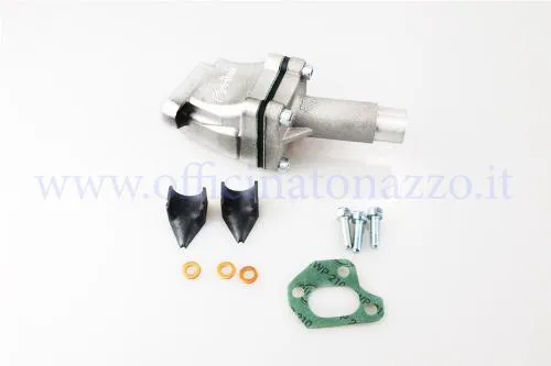 Collettore monolamellare Polini 215.0271 per Ape 50: diametro 19 mm, attacco carburatore 23 mm e applicazione SHBC 19.19.