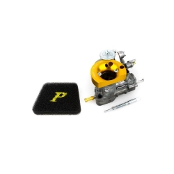 Pinasco SI 26/26 VRX-R 25294902 senza miscelatore: cornetto CNC, camera maggiorata e alimentazione rivista per Vespa Largeframe compatibili.