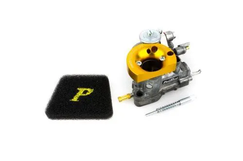 Carburatore Pinasco SI 26/26 VRX-R senza miscelatore, con cornetto Venturi CNC, vaschetta maggiorata e passaggi carburante ampliati per Vespa Largeframe.