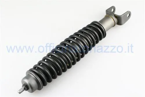 Ammortizzatore posteriore Carbone 6314-FS fosfatato, idraulico a doppio effetto, con molla a botte Ø7,5 mm per Vespa 10 compatibili.