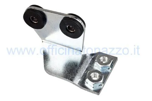 Staffa supporto centralina con gommini antivibranti per Vespa PX 125, 150 e 200 PE senza avviamento elettrico. Verificare fori e cablaggi.