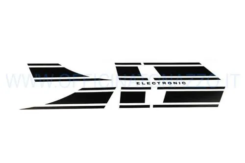 Vespa Electronic sticker, matt black Vespa Rally