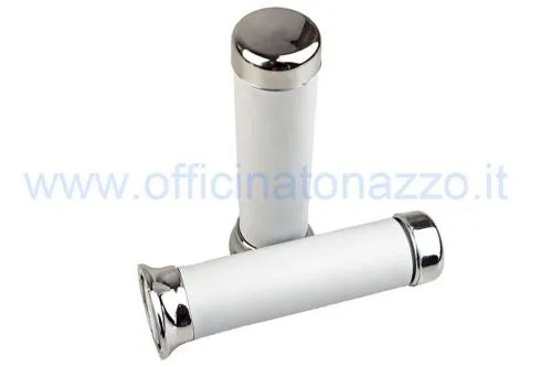 Coppia manopole Ø 24mm grigio e cromate per Vespa PX Millenium