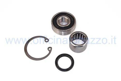 Kit F.A. Italia 1790 per tamburo anteriore Vespa PX e PE prima serie. Cuscinetto a rulli e rasamento per il mozzo del primo tipo.