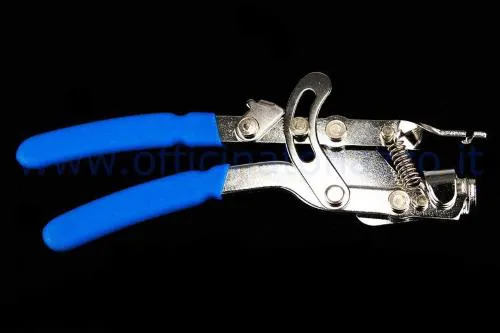 Pinza tiracavo IceToolz 01A1 in acciaio con blocco a pollice, utile per tensionare i cavi meccanici di cambio e frizione Vespa.