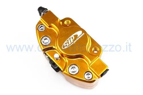 Pinza freno a disco maggiorata oro per Vespa PX (compresa di pastiglie)