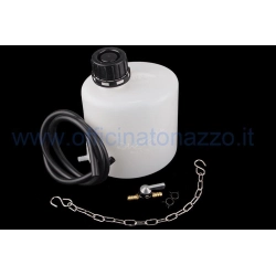 Serbatoio benzina ausiliario BUZZETTI da 1,5 litri per test motori compreso di tubo da 74cm e 2 adattatori