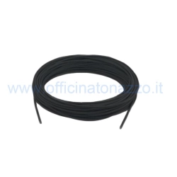 Guaina nera per cavi comando Vespa, diametro esterno 4,5 mm e vendita al metro. Da tagliare e completare con filo e terminali adatti.