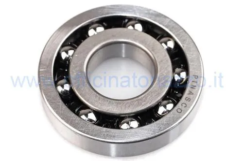 Cuscinetto a sfere Pinasco 25413010, misura 25x62x12 mm e gabbia in poliammide, per il banco lato frizione Vespa PX e Largeframe compatibili.