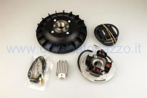 Pinasco Flytech ignition with variable advance cone 17 - 1.6 kg Vespa VNB - VBB - GT - GTR - SPRINT - SPRINT V. - TS 1st Series (black fan)