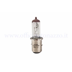 Lampada alogena biluce 12 V 35/35 W con innesto a baionetta per fanali Vespa tradizionali. Verificare tensione, zoccolo e pioli.