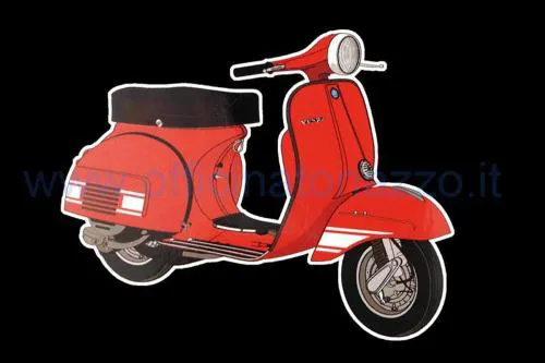 Adhesivo «VESPA Rally 200», l=105 mm, w=85 mm