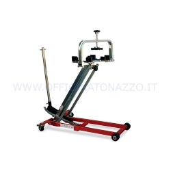 Elevador hidráulico manual para Vespa con plantilla articulada (360°) e inclinación frontal y lateral