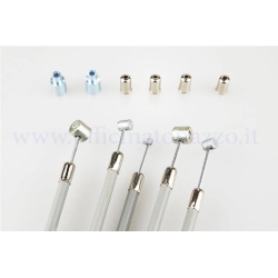 Kit cavi/guaine lisce grigie universali per tutti i modelli di Vespa